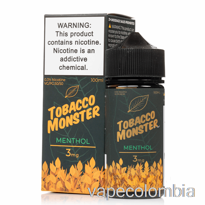 Vape Desechable Mentol - Monstruo Del Tabaco - 100ml 0mg